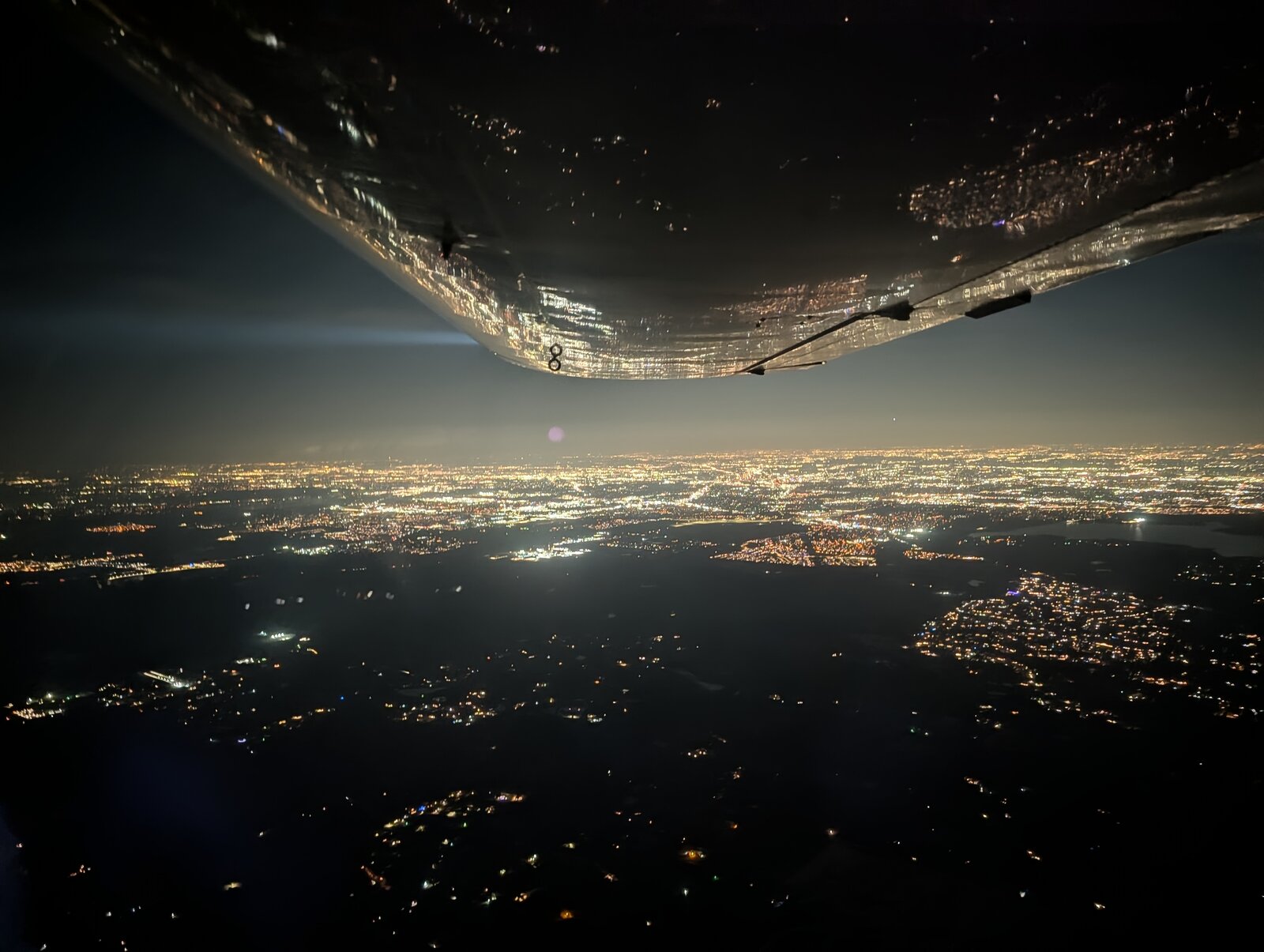 DFW metroplex during a night flight